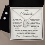 Gift for Soulmate Forever Love Heart Pendant Necklace and Earring Set