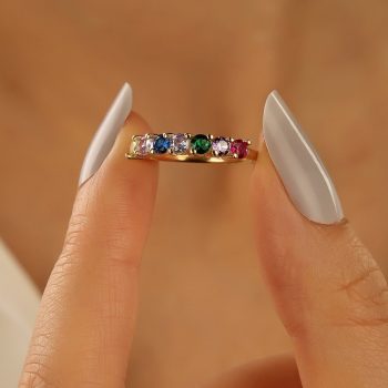 Birthstone Ring For Mom, Family Birthstone Ring, Personalized Birhtstone Ring, Birthstone Rings for Women, Christmas Gift, Birthday Gift