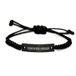 Certified Logger Rope Bracelet Gift, Funny Quote 'Logger Life', Adjustable Rope Bracelet Christmas Unique Gifts for Logger Men