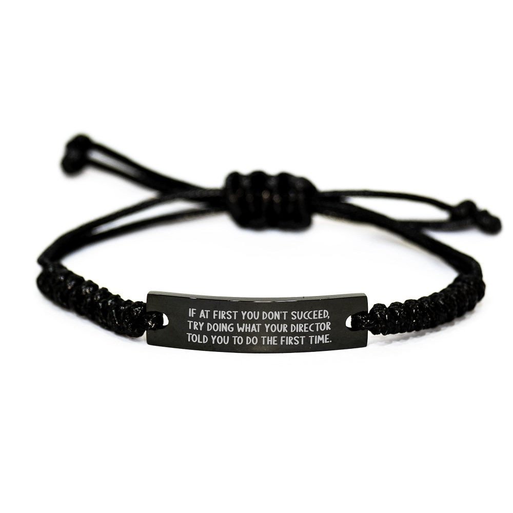 Funny Director Rope Bracelet Gifts from Friends, Unique Christmas Unique Gifts for Director, Funny Rope Bracelet Quote