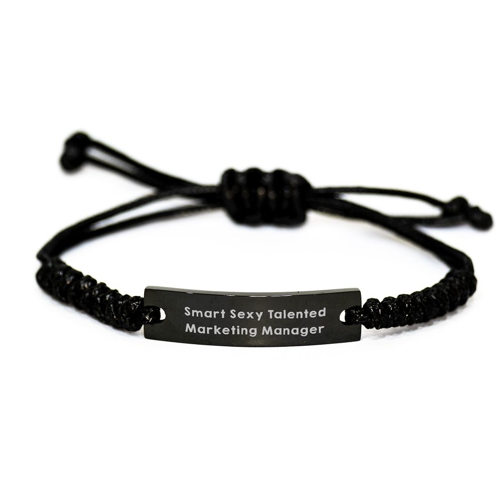 Funny Marketing Manager Gifts from Friends, Christmas Unique Rope Bracelets for Marketing Manager, Funny Quote Rope Bracelet